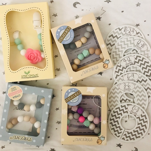 Other - Teething beads bundle with closet organizer.